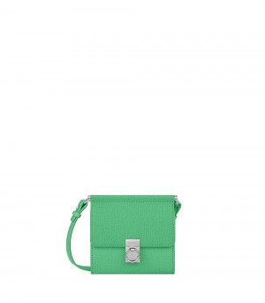 Polene Numéro Sept Crossbody Wallets 緑 | JAPAN 5J19R