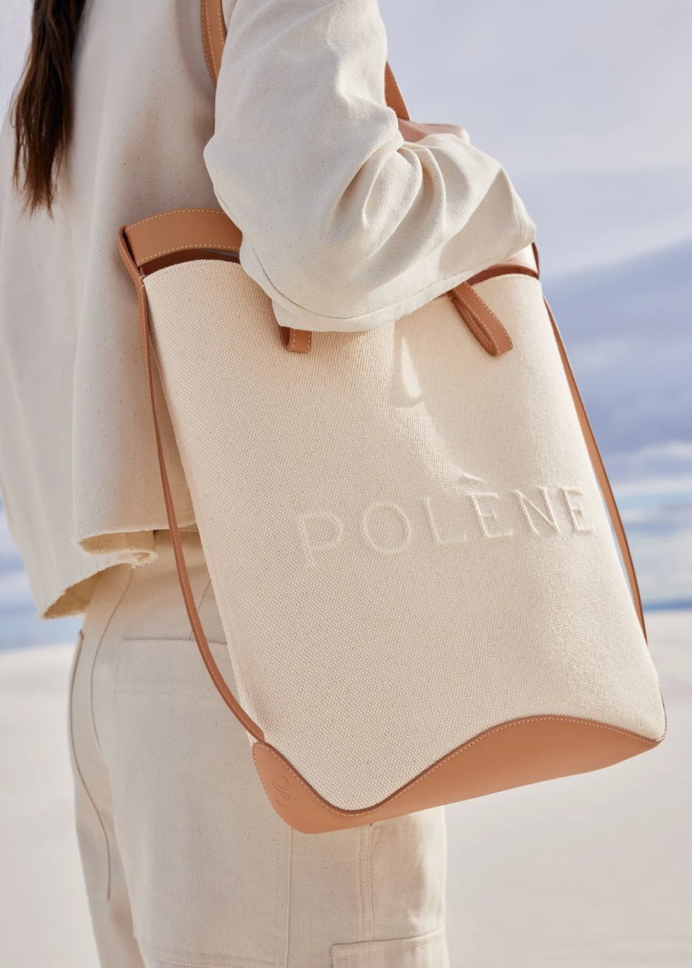 Polene Ilo Tote Bags 白 ブラウン | JAPAN 0V25B