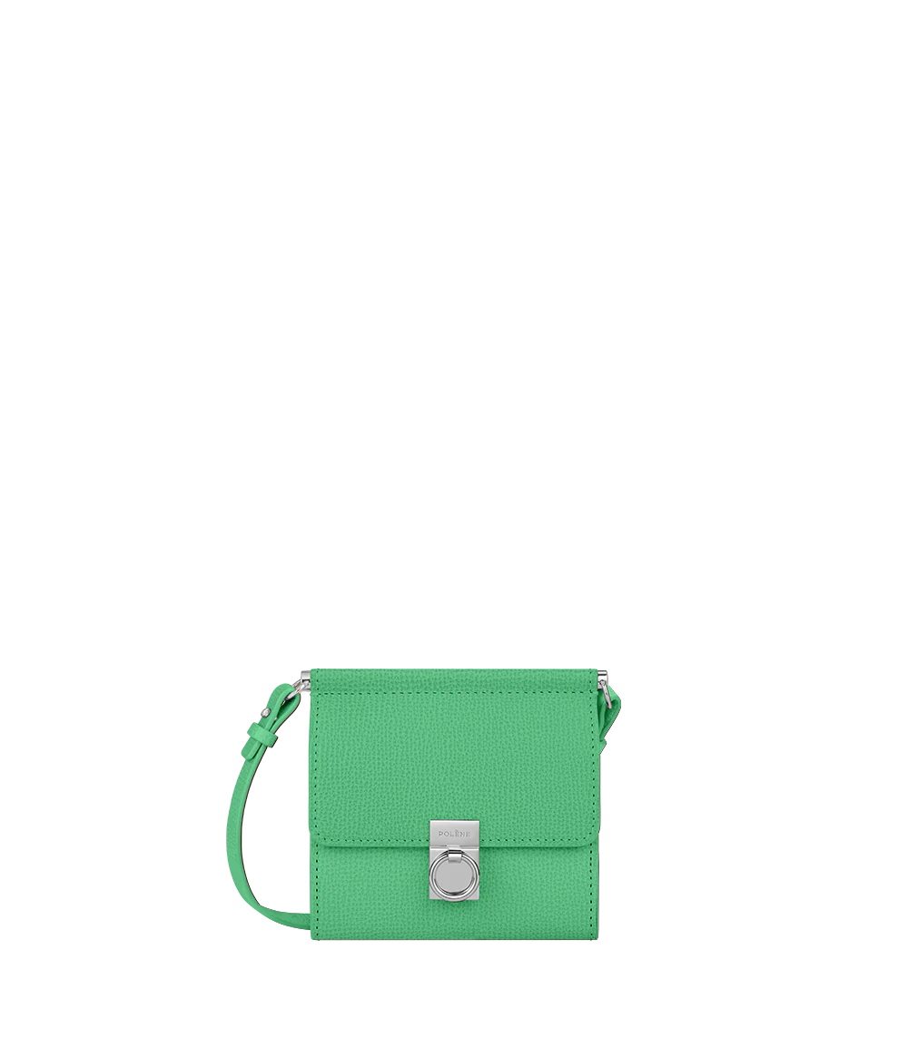 Polene Numéro Sept Crossbody Wallets 緑 | JAPAN 5J19R