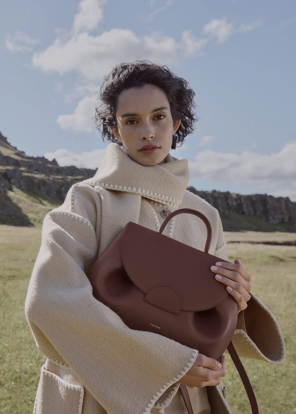 Polene Numéro Un Handbag チョコレート | JAPAN 1X52P